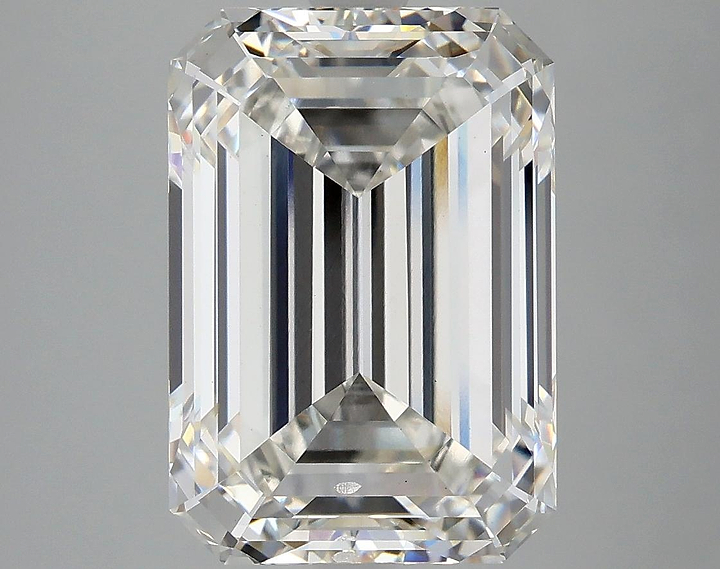 6.72 Carat Emerald Shaped Ideal Cut SI1 IGI Certified Lab Grown Diamond