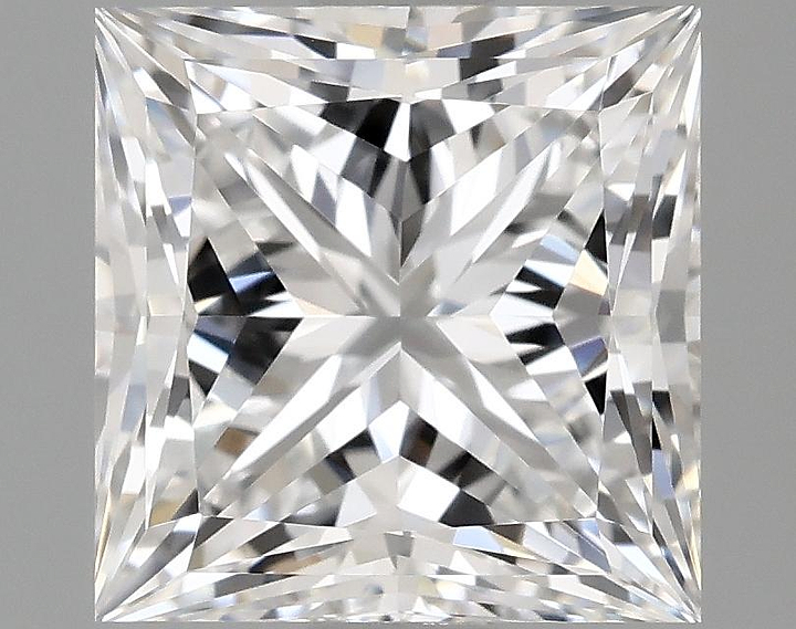 2.09 Carat Princess Shaped Ideal Cut VVS2 IGI Certified Lab Grown Diamond