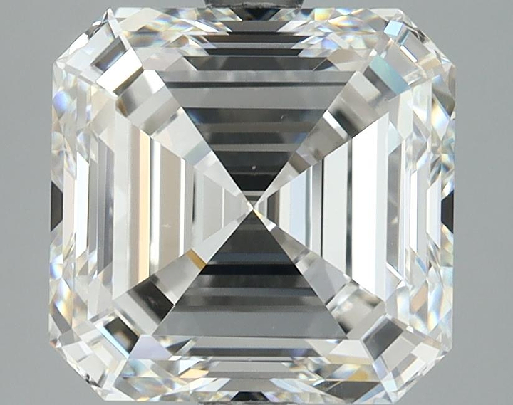 3.87 Carat Asscher Shaped Ideal Cut VVS2 IGI Certified Lab Grown Diamond