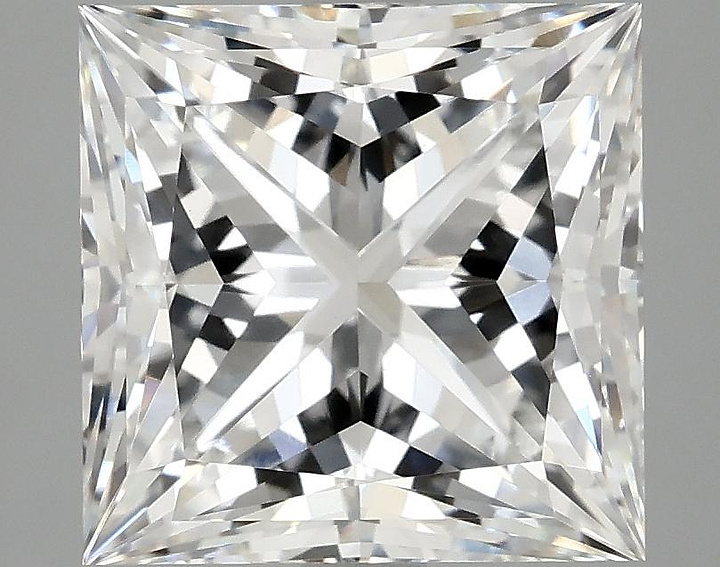 5.08 Carat Princess Shaped Ideal Cut VVS2 IGI Certified Lab Grown Diamond