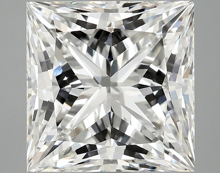 5.08 Carat Princess Shaped Ideal Cut VVS2 IGI Certified Lab Grown Diamond