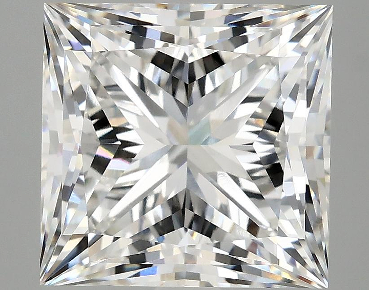 5.07 Carat Princess Shaped Ideal Cut VVS2 IGI Certified Lab Grown Diamond