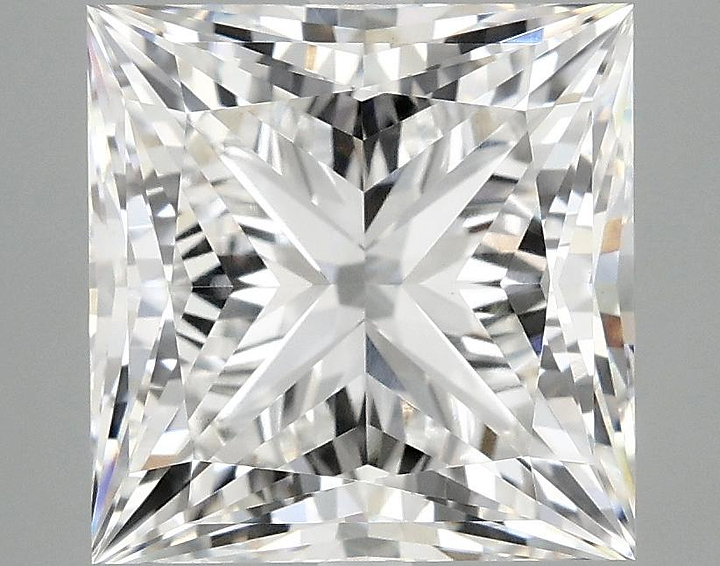 5.08 Carat Princess Shaped Ideal Cut VVS2 IGI Certified Lab Grown Diamond