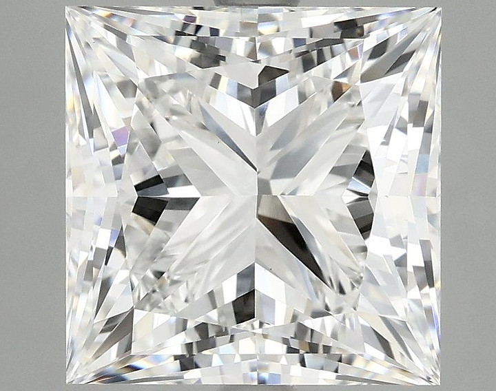 5.08 Carat Princess Shaped Ideal Cut VVS2 IGI Certified Lab Grown Diamond