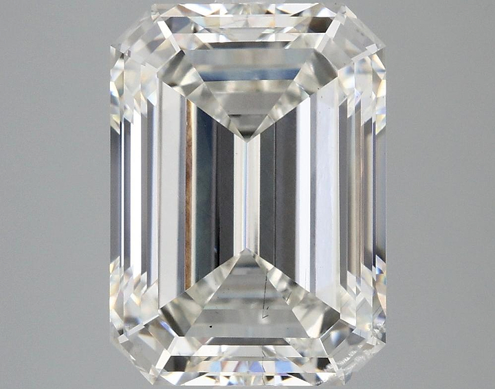 5.08 Carat Emerald Shaped Excellent Cut SI1 IGI Certified Lab Grown Diamond
