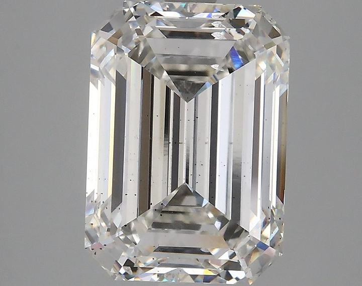 5.01 Carat Emerald Shaped Ideal Cut SI1 IGI Certified Lab Grown Diamond