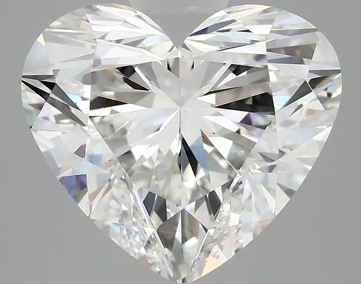 4.09 Carat Heart Shaped Ideal Cut VVS2 IGI Certified Lab Grown Diamond