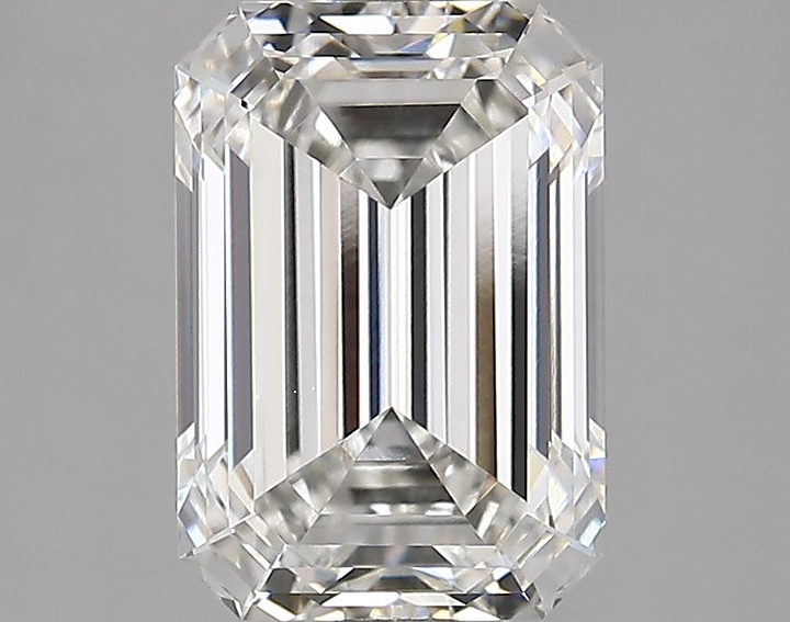 1.55 Carat Emerald Shaped Ideal Cut VVS2 IGI Certified Lab Grown Diamond