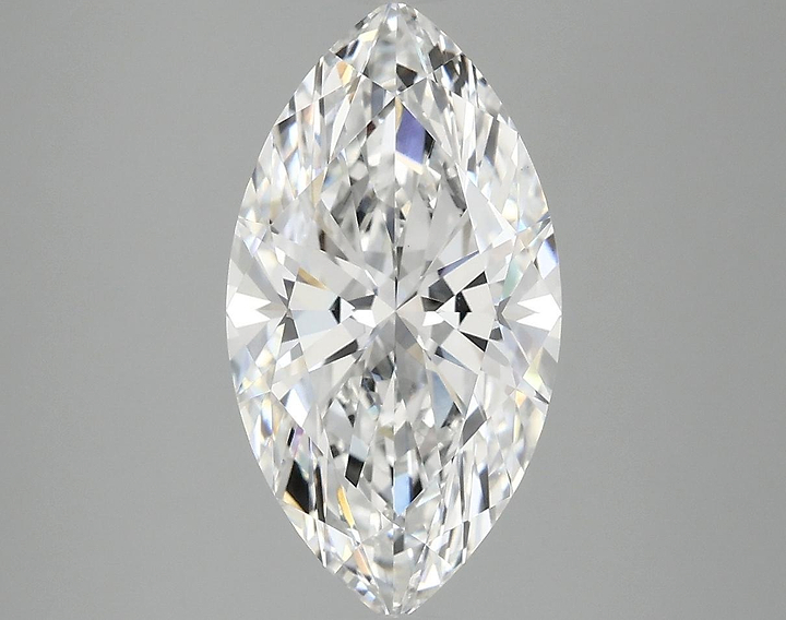 3.08 Carat Marquise Shaped Excellent Cut VVS2 IGI Certified Lab Grown Diamond