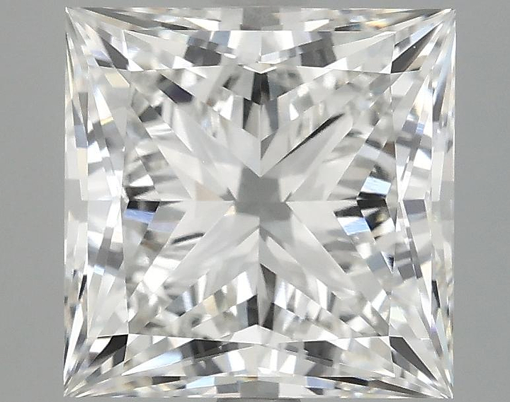 4.07 Carat Princess Shaped Ideal Cut VVS2 IGI Certified Lab Grown Diamond