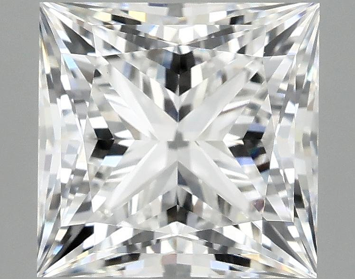 4.05 Carat Princess Shaped Ideal Cut VVS2 IGI Certified Lab Grown Diamond