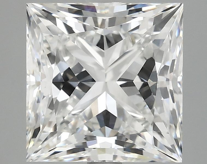 4.08 Carat Princess Shaped Ideal Cut VVS2 IGI Certified Lab Grown Diamond