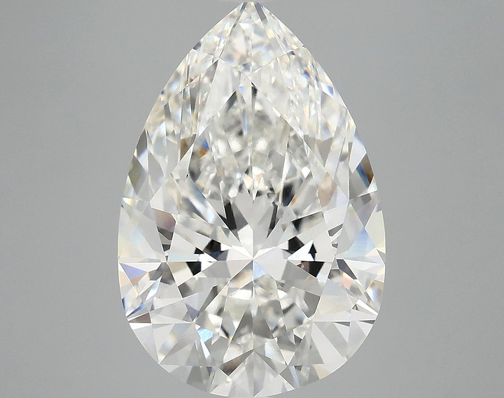 7.12 Carat Pear Shaped Excellent Cut VVS2 IGI Certified Lab Grown Diamond