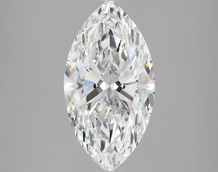 2.98 Carat Marquise Shaped Excellent Cut VVS2 IGI Certified Lab Grown Diamond