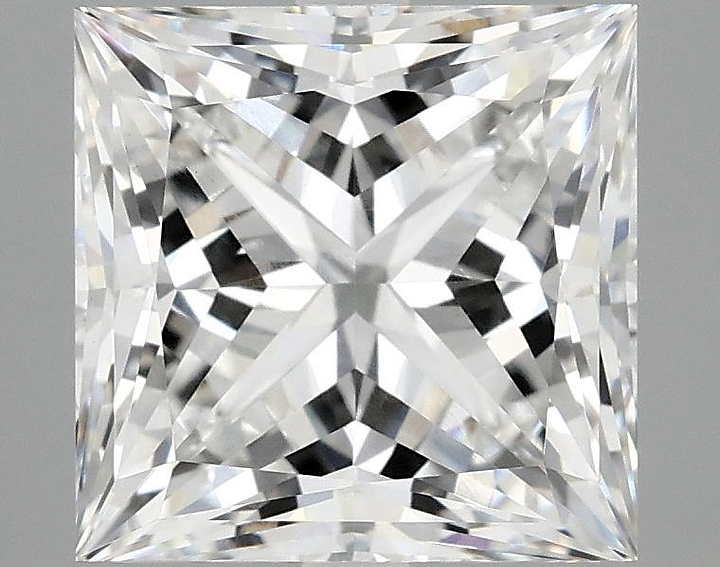 4.19 Carat Princess Shaped Ideal Cut VVS2 IGI Certified Lab Grown Diamond