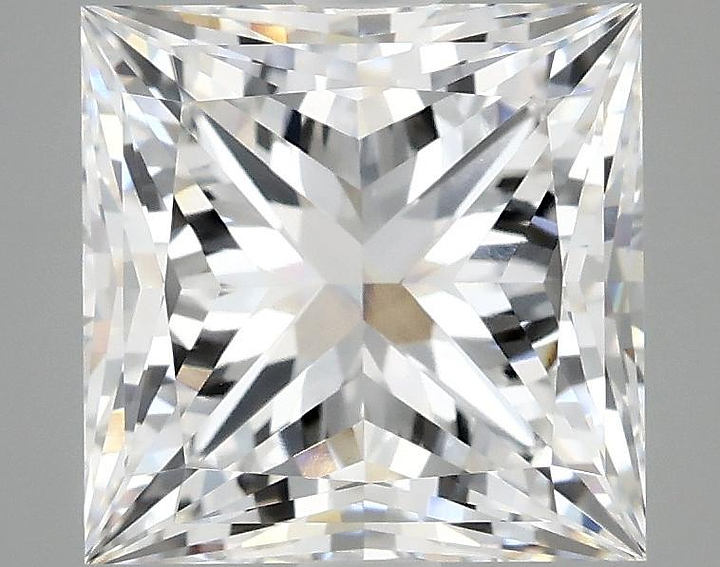 4.05 Carat Princess Shaped Ideal Cut VVS2 IGI Certified Lab Grown Diamond