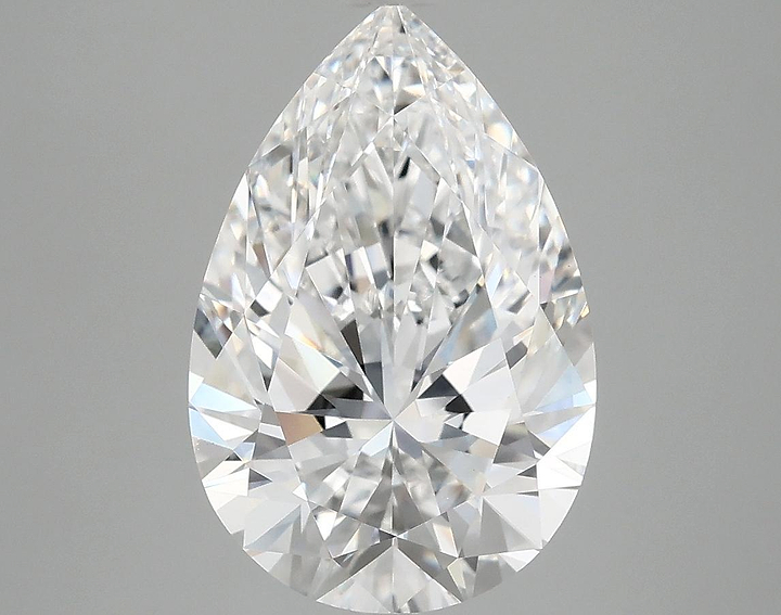 4.05 Carat Pear Shaped Excellent Cut VVS2 IGI Certified Lab Grown Diamond