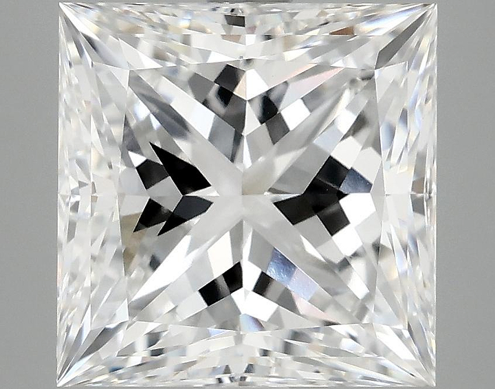 4.73 Carat Princess Shaped Ideal Cut VVS2 IGI Certified Lab Grown Diamond