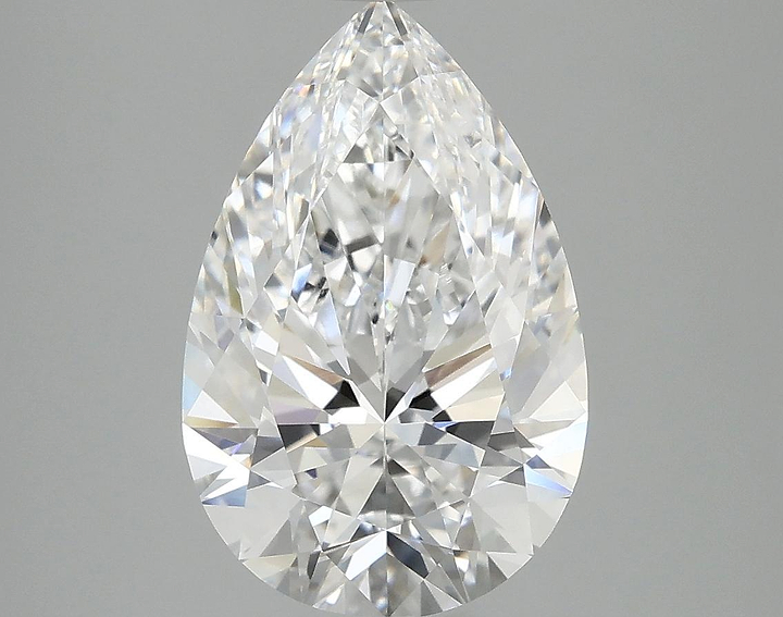 3.87 Carat Pear Shaped Excellent Cut VVS2 IGI Certified Lab Grown Diamond