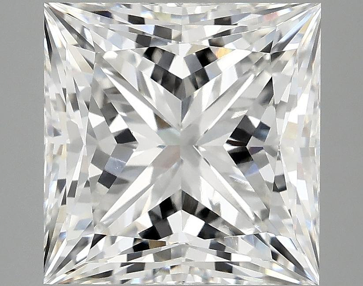 5.09 Carat Princess Shaped Ideal Cut VVS2 IGI Certified Lab Grown Diamond