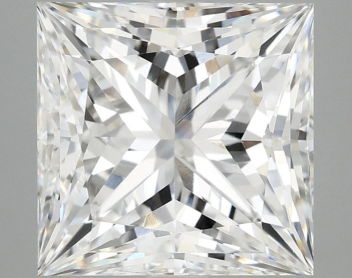 5.07 Carat Princess Shaped Ideal Cut VVS2 IGI Certified Lab Grown Diamond