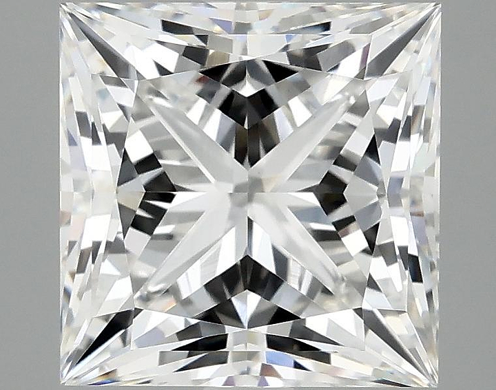 4.08 Carat Princess Shaped Ideal Cut VVS2 IGI Certified Lab Grown Diamond