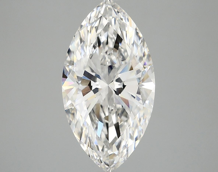 3.08 Carat Marquise Shaped Excellent Cut VVS2 IGI Certified Lab Grown Diamond