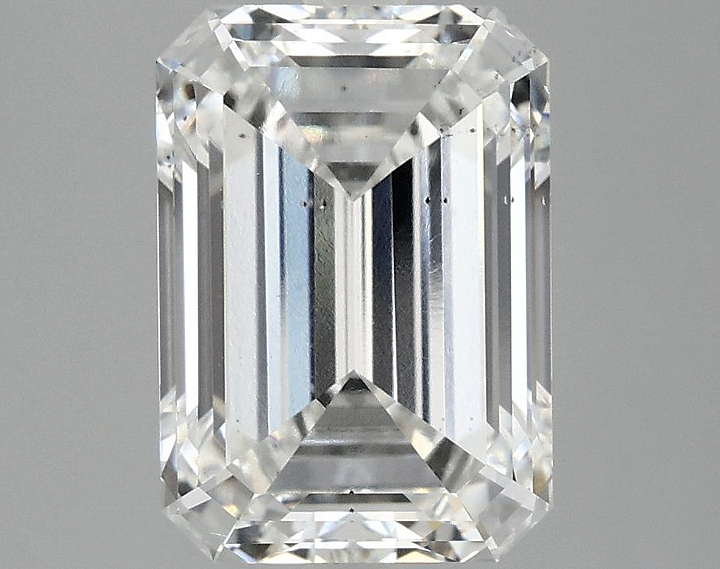3.83 Carat Emerald Shaped Ideal Cut SI1 IGI Certified Lab Grown Diamond