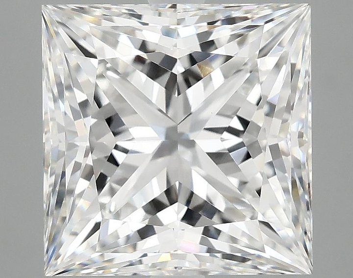 5.07 Carat Princess Shaped Ideal Cut VVS2 IGI Certified Lab Grown Diamond