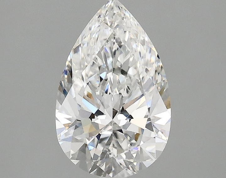 1.54 Carat Pear Shaped Ideal Cut VVS2 IGI Certified Lab Grown Diamond