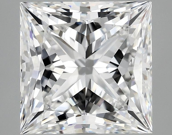 4.11 Carat Princess Shaped Ideal Cut VVS2 IGI Certified Lab Grown Diamond