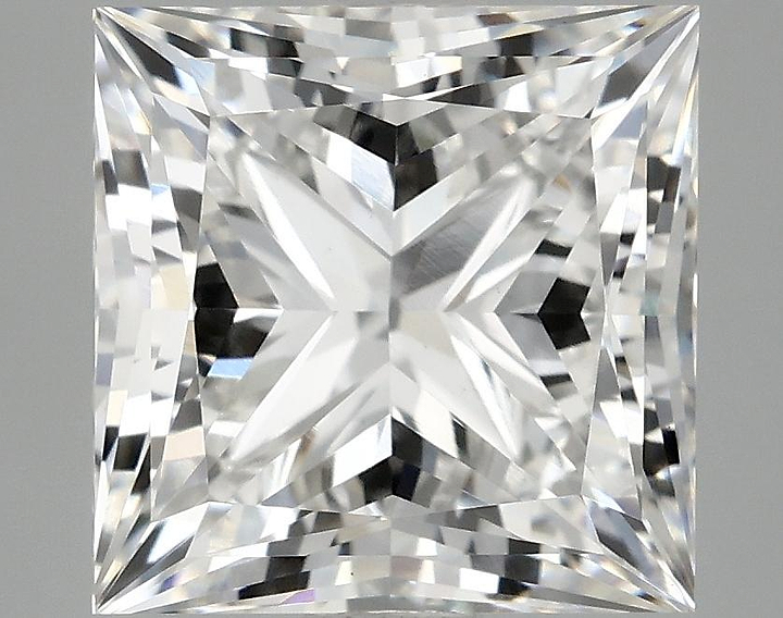 2.93 Carat Princess Shaped Ideal Cut VVS2 IGI Certified Lab Grown Diamond