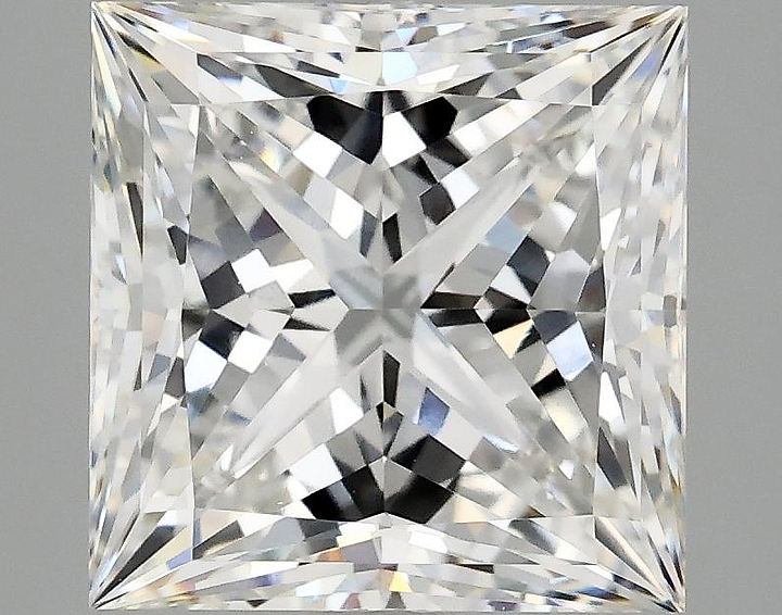4.1 Carat Princess Shaped Ideal Cut VVS2 IGI Certified Lab Grown Diamond