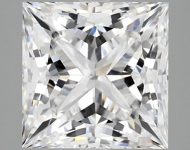 5.09 Carat Princess Shaped Ideal Cut VVS2 IGI Certified Lab Grown Diamond