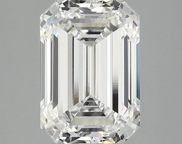 3.09 Carat Emerald Shaped Ideal Cut VVS2 IGI Certified Lab Grown Diamond