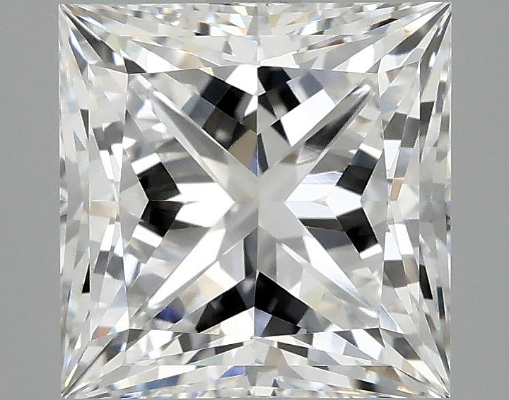 4.05 Carat Princess Shaped Ideal Cut VVS2 IGI Certified Lab Grown Diamond
