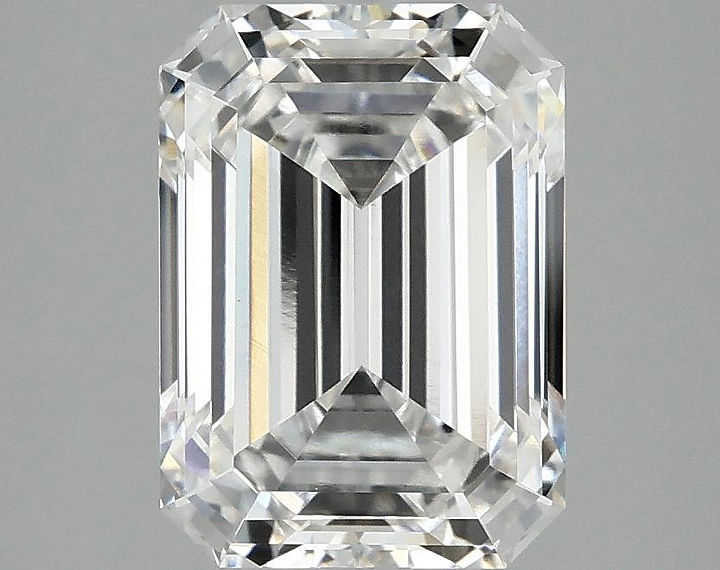 3.07 Carat Emerald Shaped Excellent Cut VVS2 IGI Certified Lab Grown Diamond