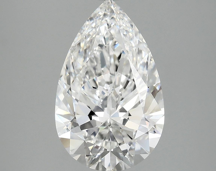 3.82 Carat Pear Shaped Ideal Cut VVS2 IGI Certified Lab Grown Diamond