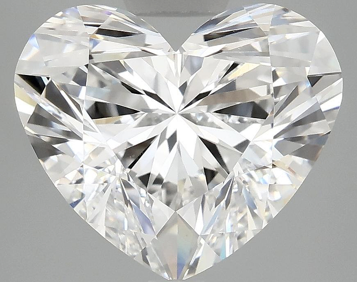 4.85 Carat Heart Shaped Excellent Cut VVS2 IGI Certified Lab Grown Diamond