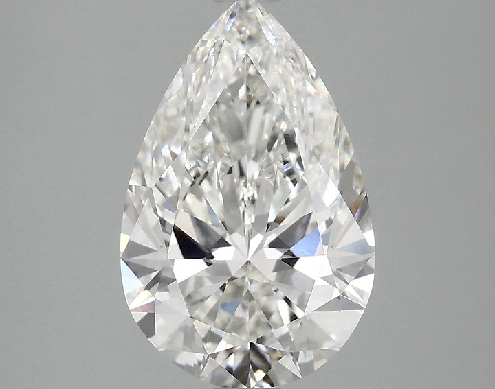 2.97 Carat Pear Shaped Ideal Cut VVS2 IGI Certified Lab Grown Diamond