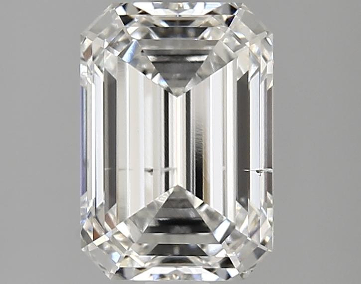 2.58 Carat Emerald Shaped Ideal Cut SI1 IGI Certified Lab Grown Diamond