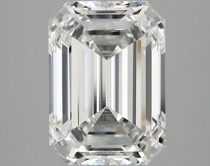 3.09 Carat Emerald Shaped Ideal Cut VVS2 IGI Certified Lab Grown Diamond