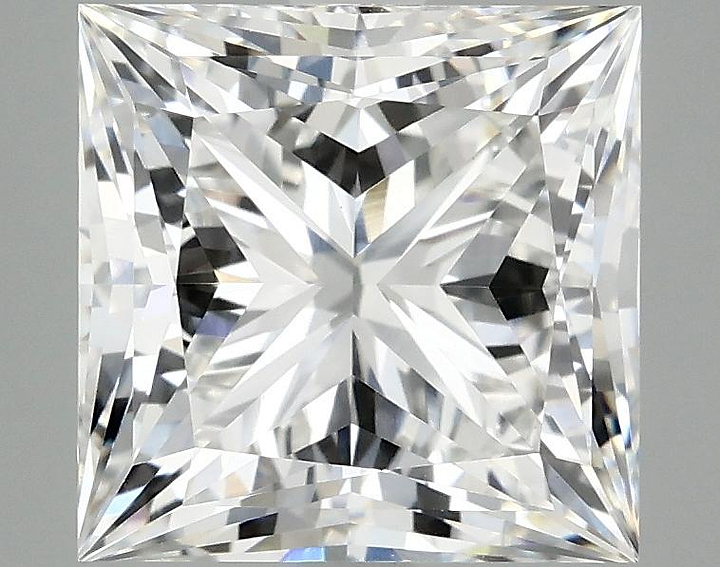 4.07 Carat Princess Shaped Ideal Cut VVS2 IGI Certified Lab Grown Diamond