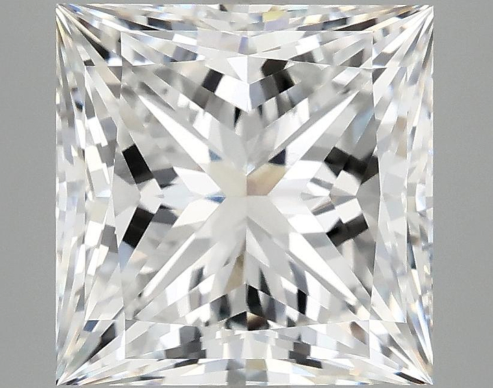 5.04 Carat Princess Shaped Ideal Cut VVS2 IGI Certified Lab Grown Diamond