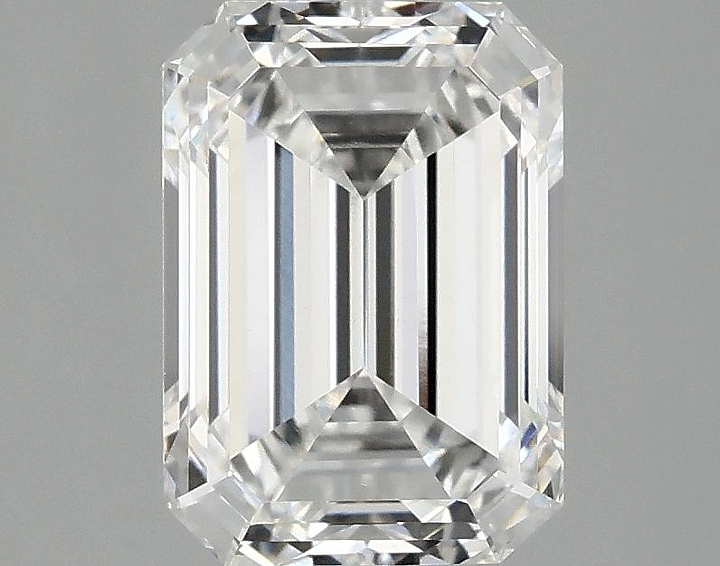 2.58 Carat Emerald Shaped Ideal Cut VVS2 IGI Certified Lab Grown Diamond