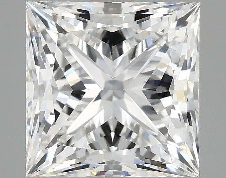 4.12 Carat Princess Shaped Ideal Cut VVS2 IGI Certified Lab Grown Diamond