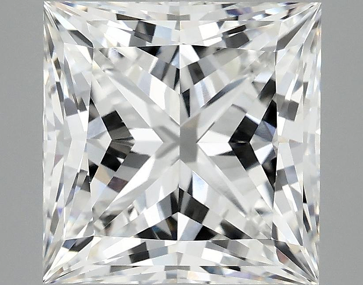 5.09 Carat Princess Shaped Ideal Cut VVS2 IGI Certified Lab Grown Diamond