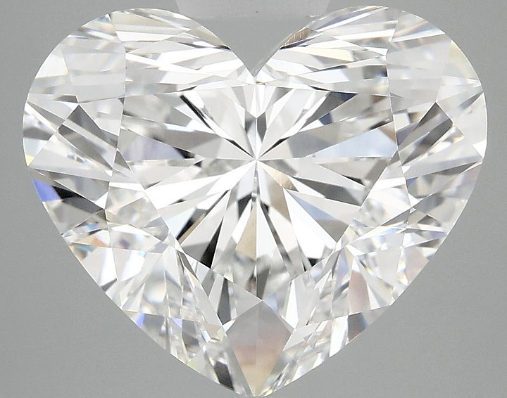 6.07 Carat Heart Shaped Excellent Cut VVS2 IGI Certified Lab Grown Diamond