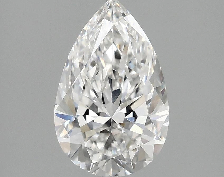 1.52 Carat Pear Shaped Ideal Cut VVS2 IGI Certified Lab Grown Diamond