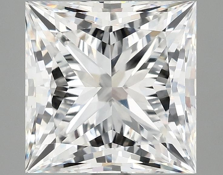 4.09 Carat Princess Shaped Ideal Cut VVS2 IGI Certified Lab Grown Diamond